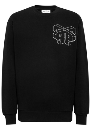 Philipp Plein SS Wire Frame logo-print cotton sweatshirt - Black