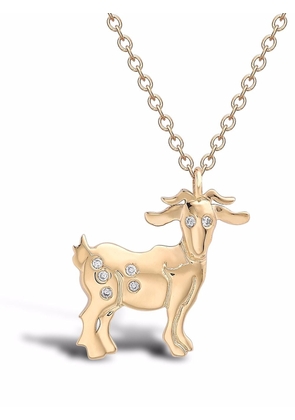 Pragnell 18kt yellow gold Zodiac Goat diamond pendant