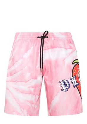 Philipp Plein Tutti Frutti-print swim shorts - Pink