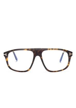 TOM FORD Eyewear FT5901B tortoiseshell pilot-frame glasses - Brown