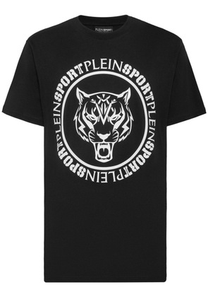 Plein Sport Carbon Tiger-print cotton T-shirt - Black