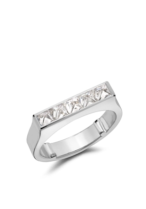 Pragnell 18kt white gold RockChic flat-topped diamond ring - Silver
