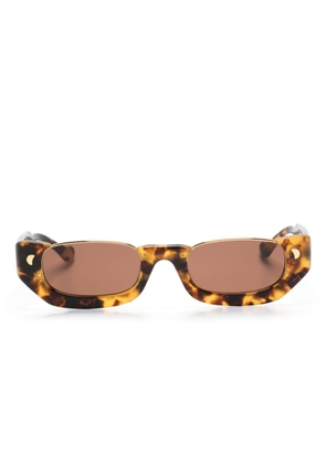 Nanushka Zorea rectangle-frame sunglasses - Brown