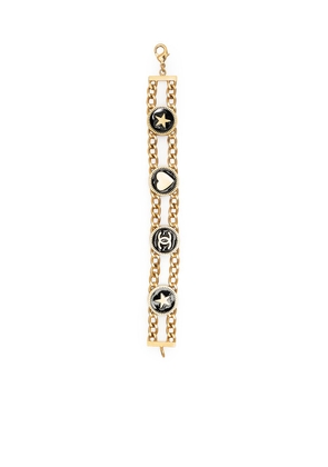 CHANEL Pre-Owned 2001 motifs double chain bracelet - Gold