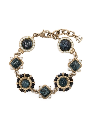 CHANEL Pre-Owned beaded baroque bracelet - Blue