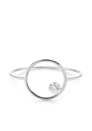 THE ALKEMISTRY 18kt white gold drilled diamond circle ring