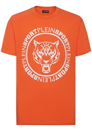 Plein Sport Carbon Tiger-print cotton T-shirt - Orange