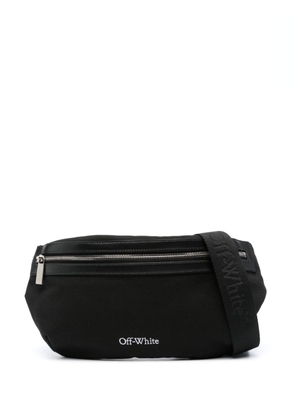 Off-White logo-embroidered belt bag - Black