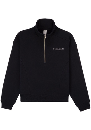 Sporty & Rich Athletic Club half-zip sweatshirt - Black