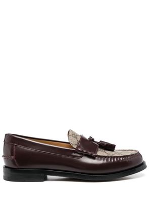 Gucci tassel-detail GG canvas loafers - Red