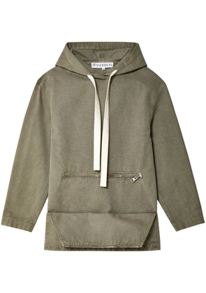 JW Anderson garment-dyed cotton hoodie - Grey