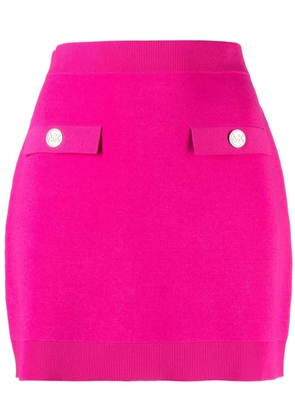 Michael Kors logo-embossed buttoned miniskirt - Pink