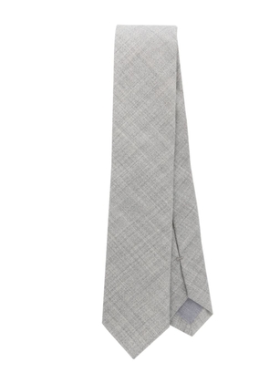 Eleventy slub-texture twill tie - Grey