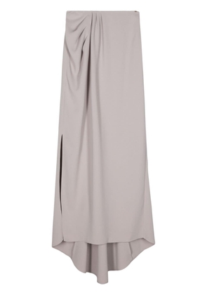 Elisabetta Franchi draped crepe long skirt - Neutrals
