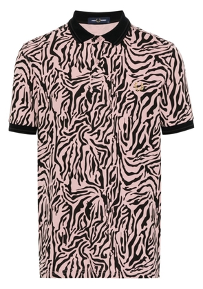 Fred Perry abstract-print polo shirt - Pink