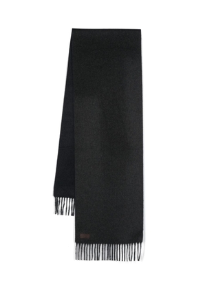 Canali fringed-edge knit scarf - Grey