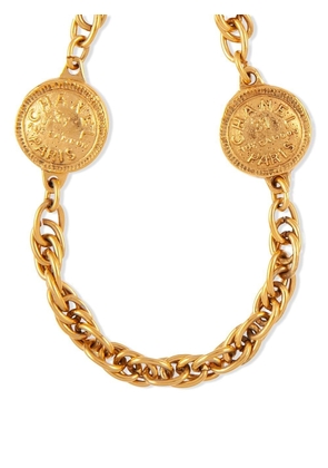CHANEL Pre-Owned 1980s medallion link necklace - Gold