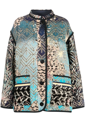 Forte Forte abstract-print jacket - Blue