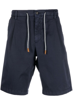 Eleventy drawstring elasticated chino shorts - Blue