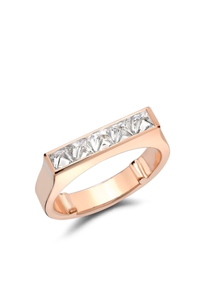 Pragnell 18kt rose gold RockChic flat-topped diamond ring - Pink