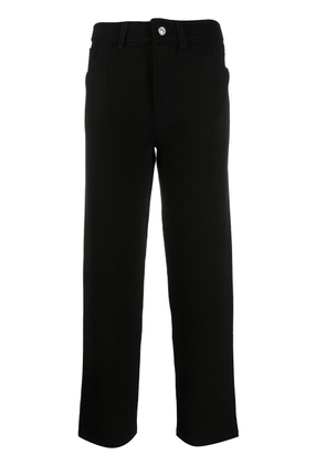 Barrie high-waisted knitted trousers - Black