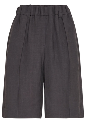 Brunello Cucinelli knee-length linen-blend shorts - Grey