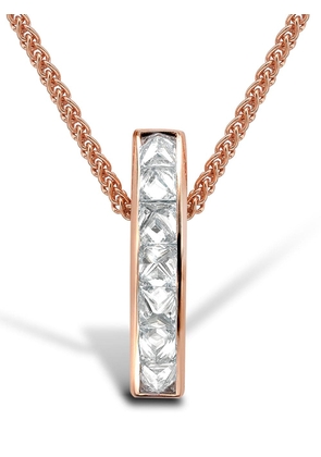 Pragnell 18kt rose gold Rockchic diamond bar pendant necklace - Pink