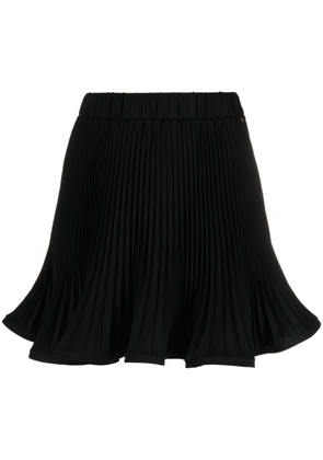 NISSA elasticated-waist pleated miniskirt - Black