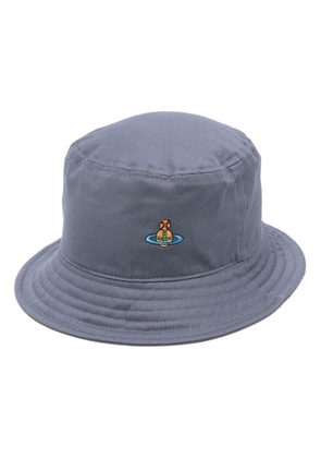 Vivienne Westwood Orb-logo cotton bucket hat - Blue