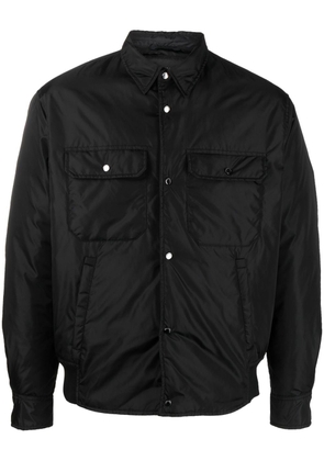 Emporio Armani pointed-collar press-stud down jacket - Black