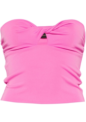 THE ANDAMANE twisted cut-out strapless top - Pink