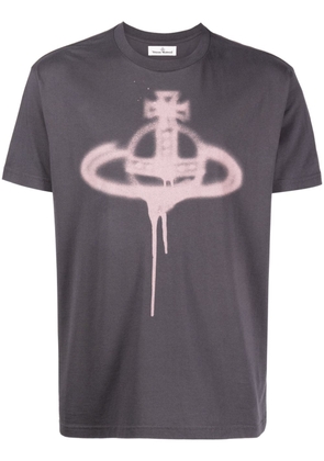 Vivienne Westwood Spray Orb-print cotton T-shirt - Grey