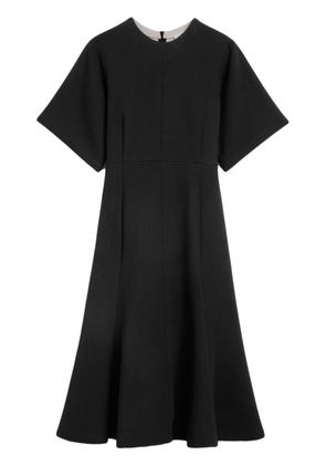 AMI Paris A-line virgin wool midi dress - Black