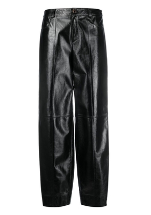AERON Edge glossy high-waisted trousers - Black