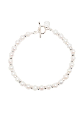 DOWER AND HALL pearl t-clasp bracelet - White