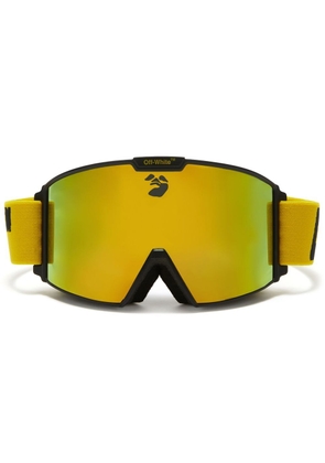 Off-White logo-print ski goggles - Yellow