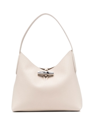 Longchamp medium Roseau leather shoulder bag - Neutrals