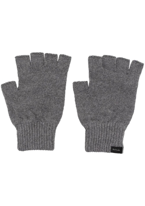 Paul Smith knitted cashmere fingerless gloves - Grey