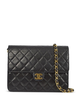 CHANEL Pre-Owned 1995 CC diamond-quilted shoulder bag - Black