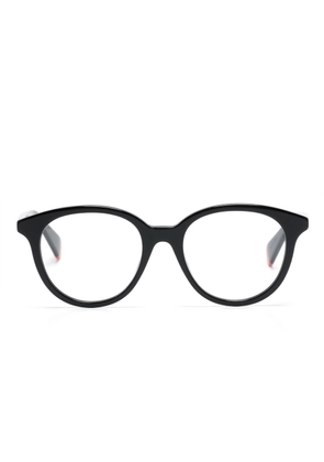 Kenzo engraved-logo round-frame glasses - Black