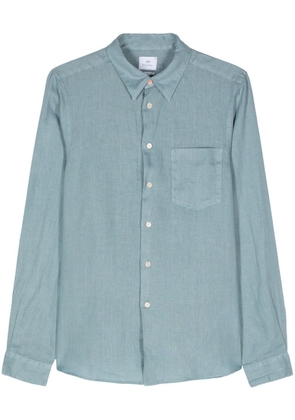 PS Paul Smith patch-pocket linen shirt - Blue