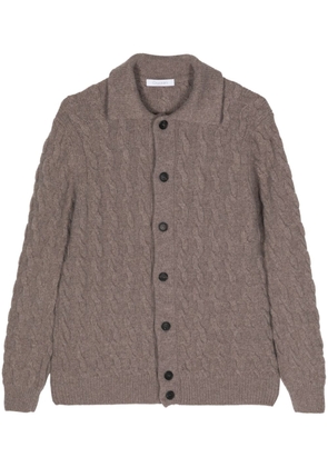 Cruciani cable-knit cardigan - Brown
