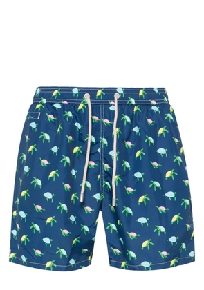 MC2 Saint Barth turtle-print swim shorts - Blue