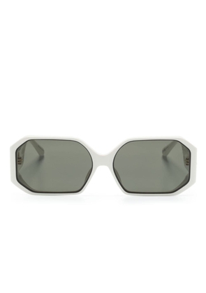 Linda Farrow Bailey geometric-frame sunglasses - White