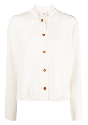 Alysi long-sleeve silk shirt - Neutrals