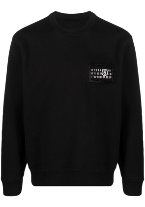 MM6 Maison Margiela numbers-logo cotton-blend sweatshirt - Black