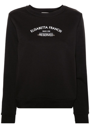 Elisabetta Franchi logo-print jersey sweatshirt - Black