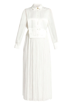 Aje Aeriel pleated maxi dress - White