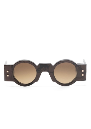 Balmain Eyewear Olivier round-frame sunglasses - Brown