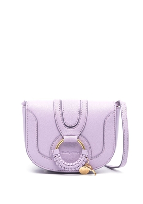 See by Chloé logo-debossed leather mini bag - Purple